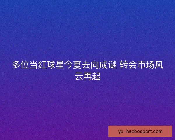 多位当红球星今夏去向成谜 转会市场风云再起 多位当红球星今夏去向成谜 转会市场风云再起